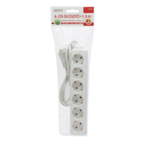 Delight - Prelungitor cu distribuitor 6 prize - 1,5 m