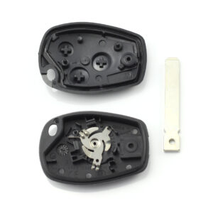 Dacia / Renault - Carcasa cheie cu 3 butoane si suport baterie din inox