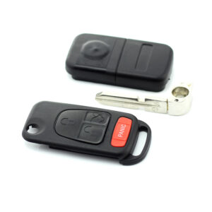 Mercedes Benz - Carcasa tip cheie briceag cu 3 butoane, buton panica, lama 4 "piste"