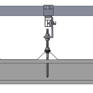 Suport tip șurub pentru montaj panou fotovoltaic pe acoperiș de tabla (în Z)