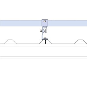 Suport "L" pentru fixare panou fotovoltaic pe acoperiș de tablă
