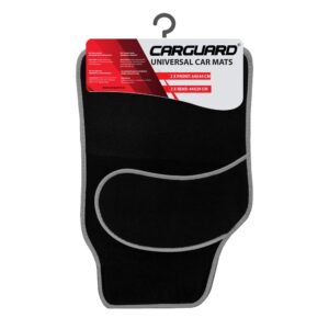 Set covorașe auto textile universale Carguard 64 x 44 cm | 44 x 29 cm - negru - gri