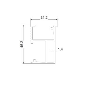 Șină Aluminiu pt montaj panou fotovoltaic 360 cm (în Z)